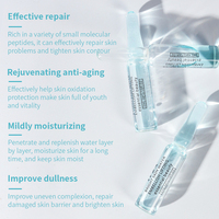 Sérum pour le visage en ampoule réparateur anti-âge éclaircissant à base de peptides de cuivre bleu biologique de marque privée