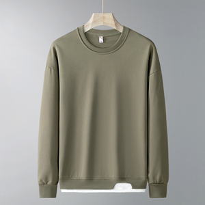 Logo personnalisé pull lourd hommes automne 2025 nouvelle jeunesse épaule ample col rond coréen à manches longues confortable décontracté - Product Image 1