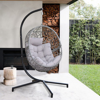 Fauteuil suspendu en rotin en forme d'œuf pour extérieur, jardin, patio, balcon, résistant aux intempéries, pas cher, pour le Royaume-Uni
