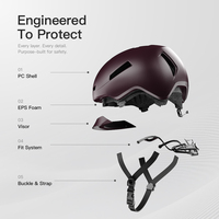 Casque de vélo électrique tendance 2025, compatible OEM, toutes saisons, PC+EPS, léger, durable, résistant aux chocs, unisexe, pour tous