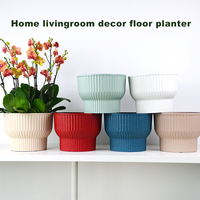 Grand pot de fleurs intérieur/extérieur pour la maison, le bureau et le jardinage Conteneur de plantes en plastique Trou de drainage Bouchon en caoutchouc pour petits et grands