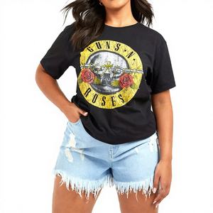 Camiseta Personalizada Informal de Corte Holgado con Estampado para Mujer, OEM, Transpirable, de Algodón, Estilo Moderno, Disponible en Todas las Tallas - Product Image 1