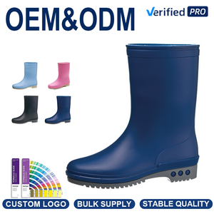 Stivali da Pioggia Impermeabili in PVC <span class=keywords><strong>per</strong></span> Bambini e Adulti, <span class=keywords><strong>Scarpe</strong></span> in <span class=keywords><strong>Gomma</strong></span> Leggere a Metà Polpaccio <span class=keywords><strong>per</strong></span> Campeggio, Pesca ed Escursionismo Familiare - Product Image 1