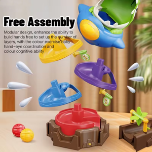 Juguete de pelota educativo para niños, Torre rodante multijugador, máquina deslizante de Bolas de plástico, juego de aprendizaje, pelota que rebota, montaje DIY - Product Image 4