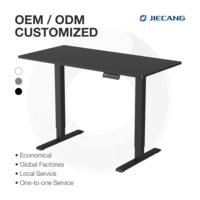 Bureau électrique ergonomique à hauteur réglable, à deux étages, à deux pieds, à double moteur, vente directe d'usine JIECANG