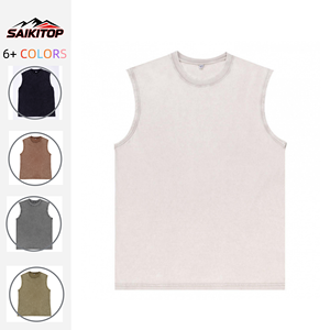 Débardeur <span class=keywords><strong>sans</strong></span> manches de style américain pour homme, t-shirt décontracté à col rond, haut tendance pour l'été - Product Image 1