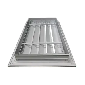 Aluminiumlegering Deur Scharnierende Louvre Outlet Air Vent Terugkeer Grille Met Verwijderbare Gezicht Deur