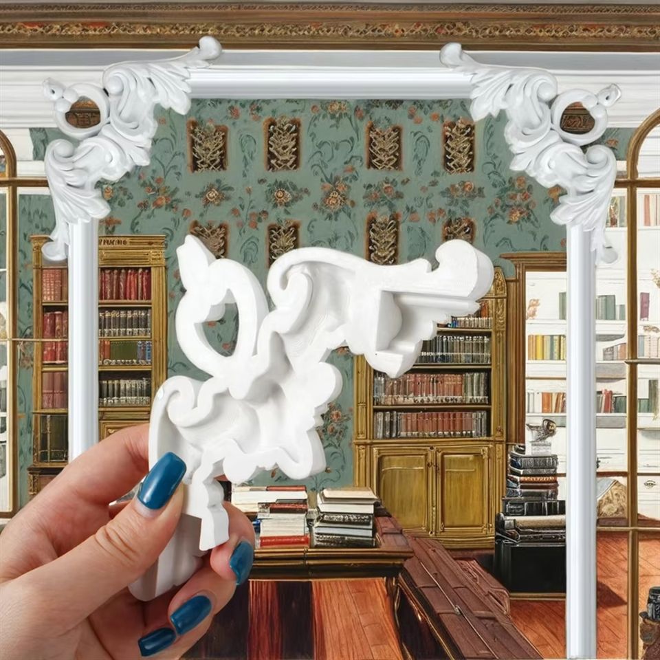 Decorative PVC Molding Angles Frames French Design for Villa Wall ...