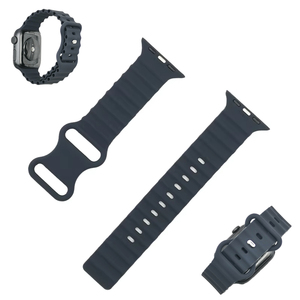 Correa de Silicona <span class=keywords><strong>para</strong></span> Reloj Inteligente <span class=keywords><strong>Apple</strong></span> <span class=keywords><strong>Watch</strong></span>, Resistente al Agua, con Hebilla de Mariposa, <span class=keywords><strong>para</strong></span> Tamaños 38, 40, 41, 42, 44, 45, 46, 49 mm - Product Image 1