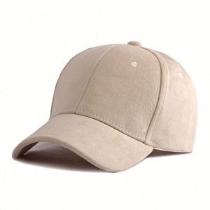 Gorras de Béisbol de Invierno Personalizadas al por Mayor con Logotipo, Gorras de Gamuza Unisex de Color Sólido para Mujer - Product Image 5