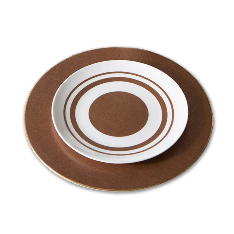Brown Glazed Ceramic Tableware Dinner Plate Set Restaurant Ceramics Plates Dishes & Plates Porcelain Dinnerware Sets