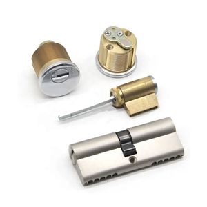 Hot Bán Mỹ Phong Cách Rắn Brass Lỗ Mộng Cửa Khóa Xi Lanh Trắng Kết Thúc Kẽm Hợp Kim Với Thép Rim <span class=keywords><strong>S</strong></span> Keyway Núm Khóa - Product Image 1