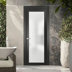 Porte battante minimaliste en alliage d'aluminium et verre, étanche, à pont thermique, pour salle de bain, cour et hôtel - Product Image 2