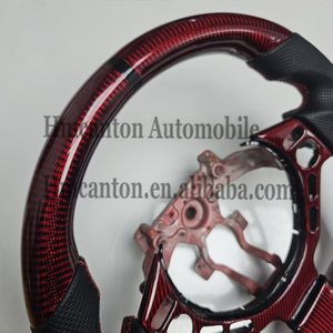 Volant de direction en cuir perforé en fibre de carbone noir avec bande supérieure, le plus populaire pour Nissan <span class=keywords><strong>GTR</strong></span> 85 - Product Image 4