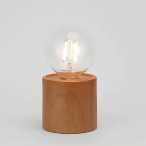 مصباح طاولة مكتبي لاسلكي LED ببطارية لون خشبي مصباح إضاءة حجم صغير بتصميم صناعي مصنع لغرفة المعيشة