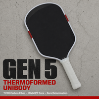 Pala de Pickleball Termoformada Unibody T700 de Fibra de Carbono Cruda de 16 mm sin Bordes, Logotipo Personalizado OEM