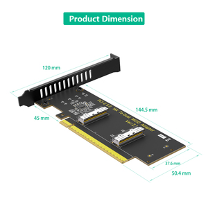 Nueva Versión de Tarjeta Adaptadora <span class=keywords><strong>PCI</strong></span>-Express PCIe 5.0 X16 a Doble MCIO SFF-1016 - Product Image 2