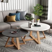 Kleines modernes Sofa Wohnzimmer im nordischen Stil Rundes Luxus-Seiten bett Couch tisch Holz Großhandel