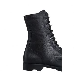 Men's Tactical Desert Boots Cow Leather Anti-Slip Breathable Lightweight Waterproof EVA Midsole Mesh Lining Ankle Black - Product Image 4