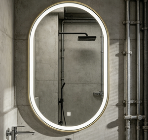 Oval Frameless LED Bath Mirror Backlit <b>Lighted</b> Vanity Mirror Dimmable <b>Wall</b> Hanging for Hotel Bathroom - Product Image 3