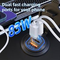Chargeur de voiture USB en aluminium 12/24V PD 65W & QC 3.0 pour voiture, moto, camion, camping-car, fourgonnette