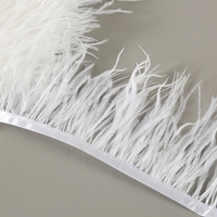 8-10cm Groothandel Op Maat Gemaakte Pluizige Gekleurde Struisvogelveren Trim Franje voor Jurk Kostuum Bruiloft Feest Carnaval Podiumdecoratie