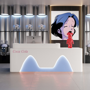 Escritorio de recepción de gama alta Último diseño Venta caliente Escritorio de recepción Tienda de uñas Escritorio de recepción de oficina de jardín de infantes - Product Image 6