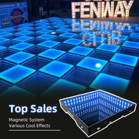 Pista de Baile LED Interactiva Magnética de 3 x 3 Metros para Eventos en Dubái, sin Fondo