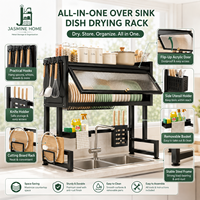 Égouttoir à vaisselle métallique triple couche, gain de place, multifonctionnel, pour l'organisation domestique et l'utilisation en restaurant