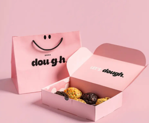 Scatola di ciambelle da forno personalizzate pacchetto di cartone rosa dolci da forno scatole di carta riciclabili biscotti con Logo - Product Image 3