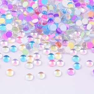 Free Samples Factory Wholesale Glass SS6-SS20 Half Round Crystals Rhinestone Mermaid Tear <b>Drops</b> Rhinestones for Nail Decoration - Product Image 5