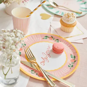 Juego de Vajilla para Decoración de Fiesta de San Valentín DAMAI, Platos de Papel Personalizados para Fiesta, Juego de Platos y Vasos Rosas para Fiesta - Product Image 4