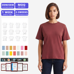 เสื้อยืดคอกลมแขนสั้นผ้าฝ้ายสำหรับผู้หญิง แบบ OEM ODM ผลิตตามสั่ง ขายส่ง รับผลิตแบรนด์ส่วนตัว - Product Image 1