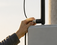 Antenne 433 MHz IoT flexible avec câble d'extension, fixation à vis, angle droit réglable pour appareils intelligents et passerelles de capteurs sans fil