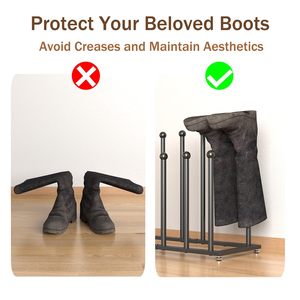 Waterproof Thickened Metal <strong>Boot</strong> Storage <strong>Stand</strong> with 8 Pegs, 20LB Load-Bearing Per Peg for Tall <strong>Boots</strong> <strong>Boot</strong> Storage <strong>Stand</strong> - Product Image 2