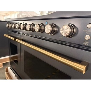 Gas <b>Range</b> 48-inch 8-burner With Oven Freestanding Stainless Steel Black American Style - Product Image 3
