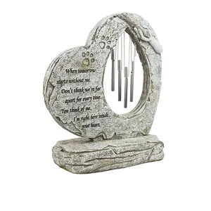 New Wind Chime Pet Tombstone Resina Artesanía Venta al por mayor Dog Memorial Tombstone