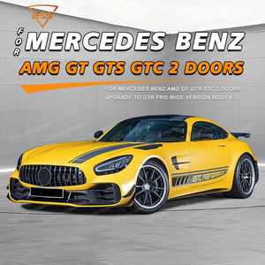 Pare-chocs de voiture PP + Kit carrosserie en fibre de carbone sèche pour AMG GT GTC GTS GTR Mise à niveau vers le style de pare-chocs GTR PRO - Product Image 4