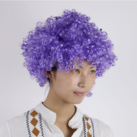Perruques synthétiques afro pas chères vente en gros de perruque de clown de fête perruque de fans de football cheveux bouclés perruque de carnaval d'halloween perruques pour clown