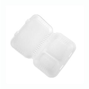 2 칸 도시락 일회용 바가스 종이 용기 - Product Image 5