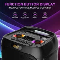 SING-E ZQS10209 Enceinte Karaoké Portable Sans Fil Mini RGB BT pour la Maison et l'Utilisation avec Téléphone Mobile, Alimentation par Recharge