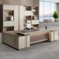Bureau d'ordinateur moderne et durable avec panneau en bois, installation murale, 2 options de rangement, idéal pour les PDG