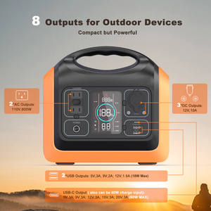 ผลิตแบตเตอรี่ Lifepo4 สำหรับใช้งานกลางแจ้ง 600w เครื่องกำเนิดไฟฟ้าพกพา 500w เครื่องกำเนิดพลังงานแสงอาทิตย์แบบพกพา 500 วัตต์ - Product Image 2