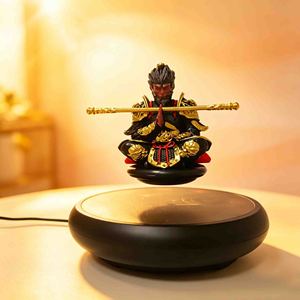 Escultura Magnética Levitante de Sun Wukong, Rey Mono, con Base LED RGB y Altavoz, Decoración de Escritorio para el Hogar, Black Myth Wukong - Product Image 5