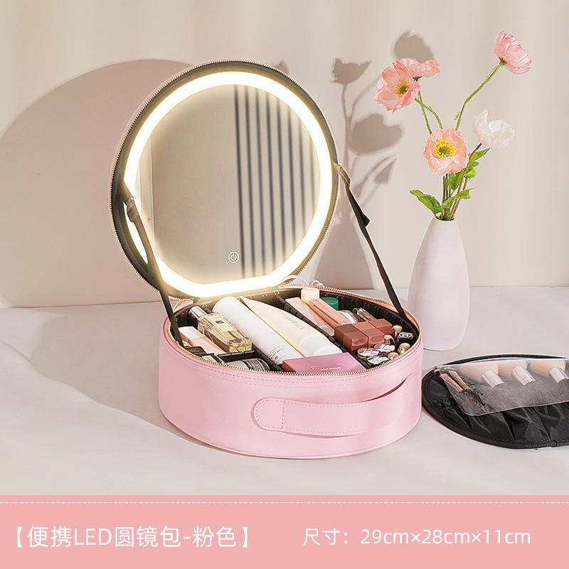 เคสกระจกทรงกลม LED ขนาดเล็ก - สีดำหรูหรา