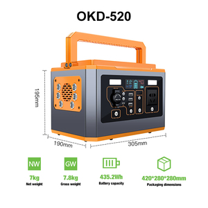 Available in Stock 500W 435.2Wh Pure Sine Wave <b>Portable</b> Power Station 15W Wireless Charging for Outdoor Activity Camping - Product Image 1