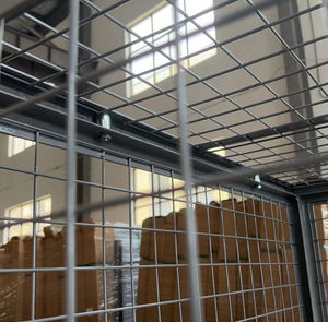 ドライバーサーバーケージ ワークショップ倉庫 金属鋼板 セキュリティパーティション ワイヤーメッシュロッカー - Product Image 4