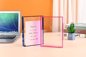 Khung ảnh Acrylic đầy màu sắc tùy chỉnh với thiết kế hiện đại-Có sẵn màu xanh và hồng để trưng bày ảnh - Product Image 4