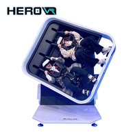 HEROVR 2-Seater 360 VR Simulador de aviones Interior/Exterior Interactivo Realidad virtual Vuelo Movimiento Montaña rusa Experiencia