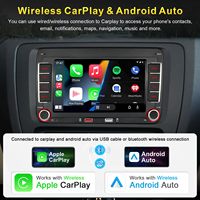 Autoradio stéréo sans fil Android CarPlay Autoradio pour VW Volkswagen Seat Golf Passat Jetta Beetle Tiguan Touran